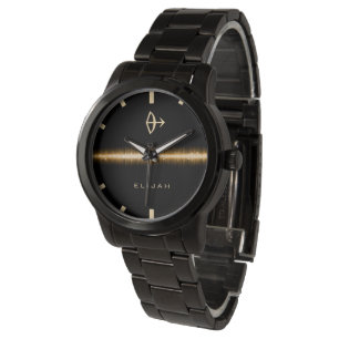 Montre Sagittarius SIGNE Zodiaque Cool Gold Lumière Text