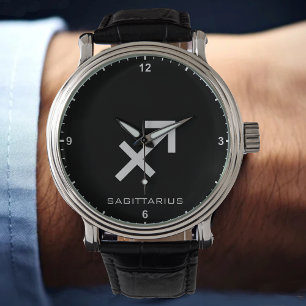 Montre Sagittarius Zodiac Sign Texte personnalisé Simple