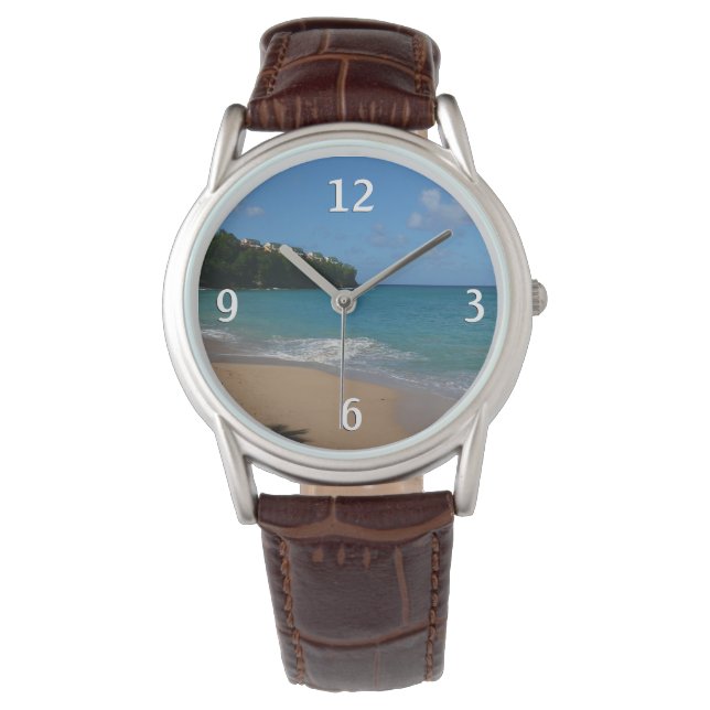 Montre Saint Lucia Beach Paysage tropical (devant)