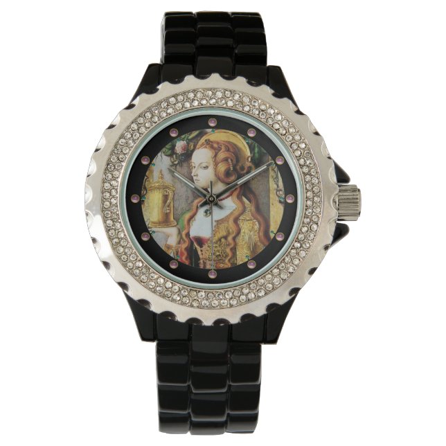 Montre SAINT MARY MAGDALENE Pierre rose (devant)