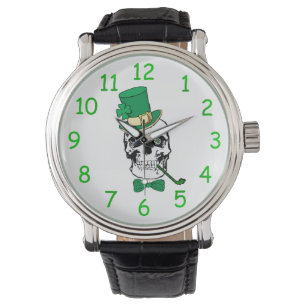 Montre Saint Patrick's Day Skull Watch