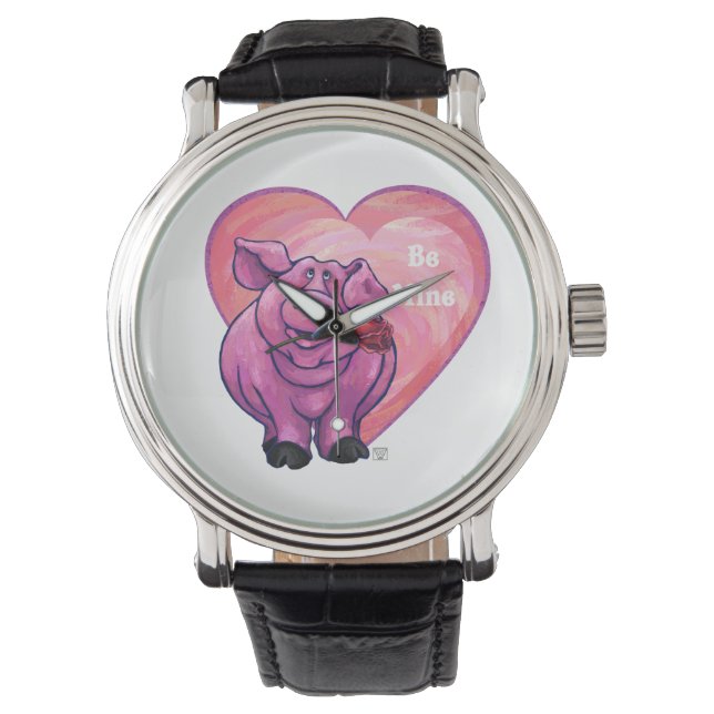 Montre Saint Valentin au cochon (devant)