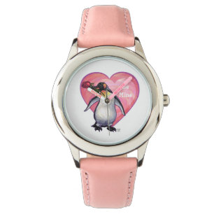Montre Saint-Valentin de pingouin