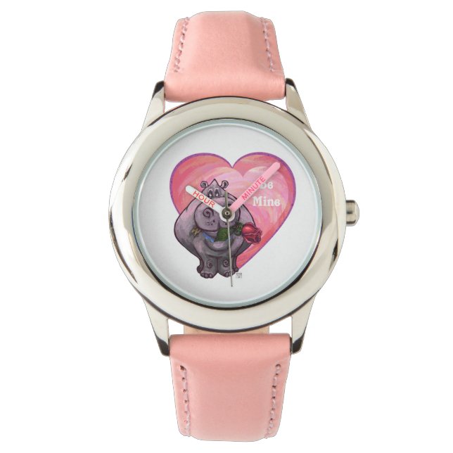 Montre Saint-Valentin Hippopotame (devant)