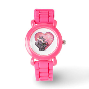 Montre Saint-Valentin Hippopotame
