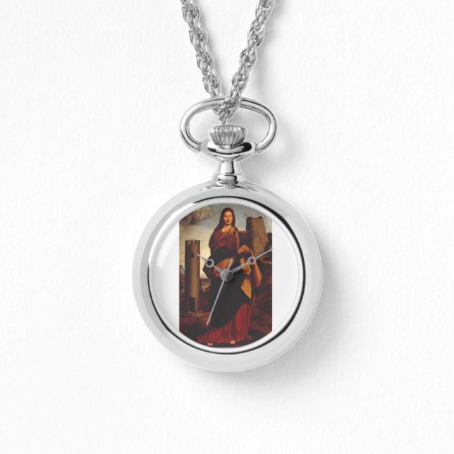 Montre Sainte-Barbe Icône Sacrée Art Graphique (Recto)