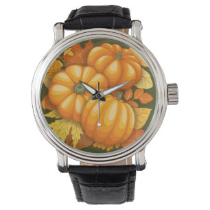 Montre Saison d'automne Halloween Citrouille Motif
