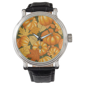 Montre Saison d'automne Halloween Citrouille Motif