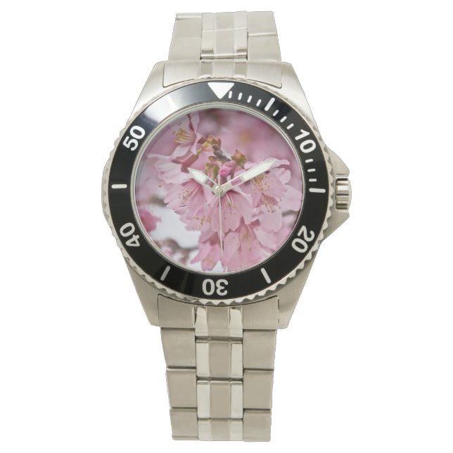 Montre Sakura Cherry Blossoms rose pâle (devant)