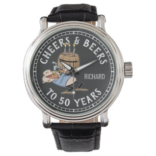 Montre Salutations Et Bières 50e Anniversaire Noir Et Bla