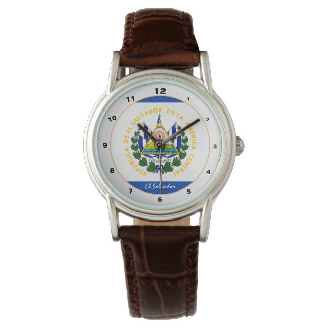 Montre Salvador Flag & El Salvador mode / design tendance (devant)