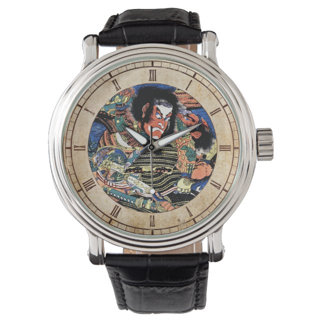 Montre samouraï, guerrier cool oriental (devant)