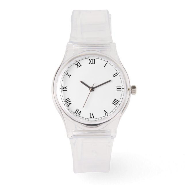 Montre Sangle en silicone personnalisé transparent (Recto)