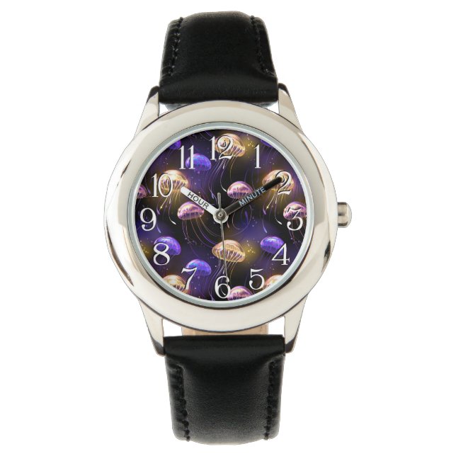 Montre Sans joint avec méduse éclatante (devant)