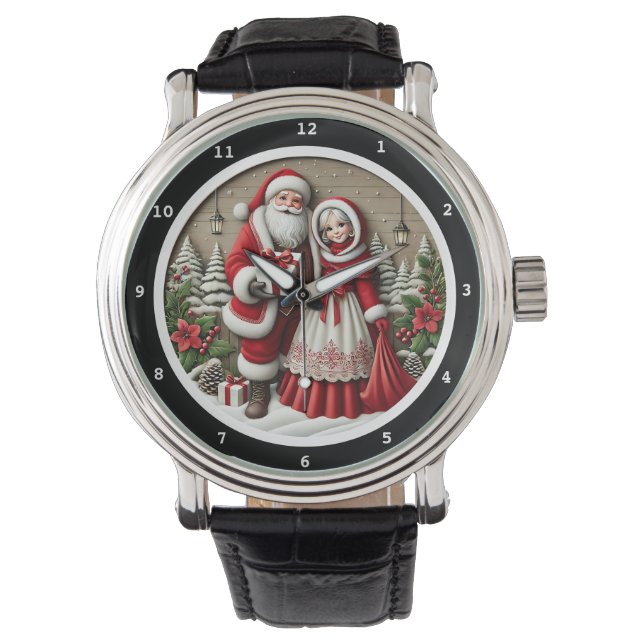 Montre Santa and Mrs. Claus Christmas Scene (devant)