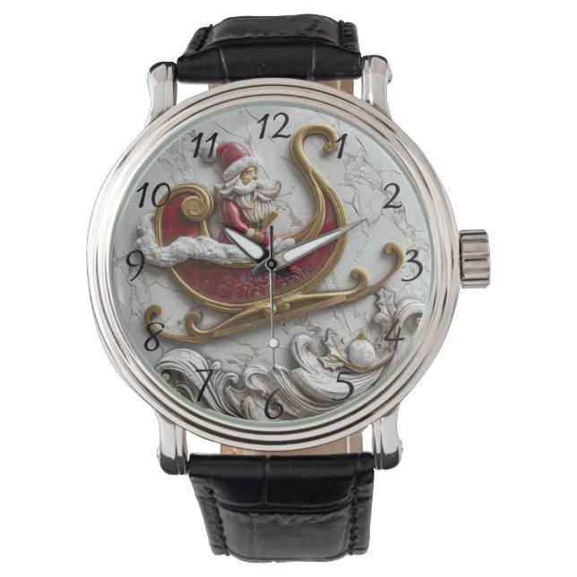 Montre Santa gliding in a festive sleigh (devant)