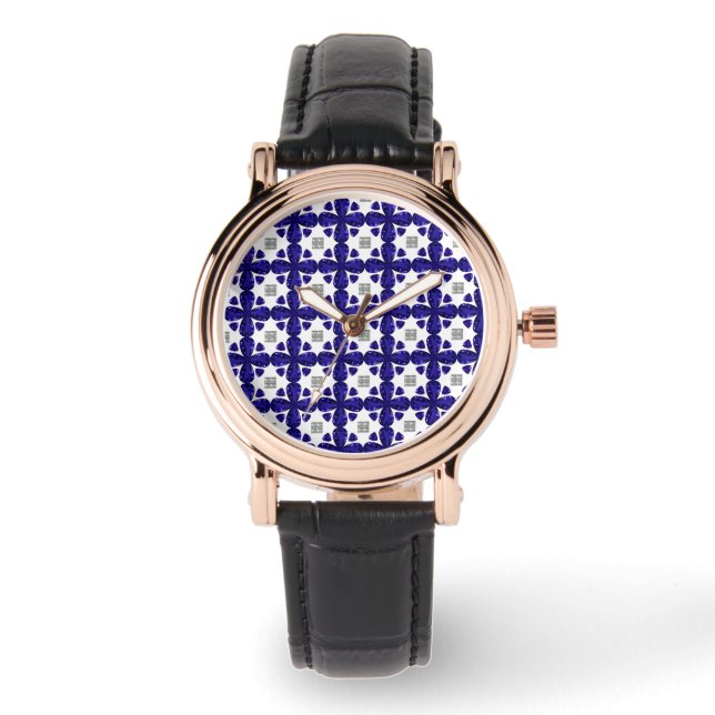 Montre Sapphire Diamond Art, Bleu (Recto)
