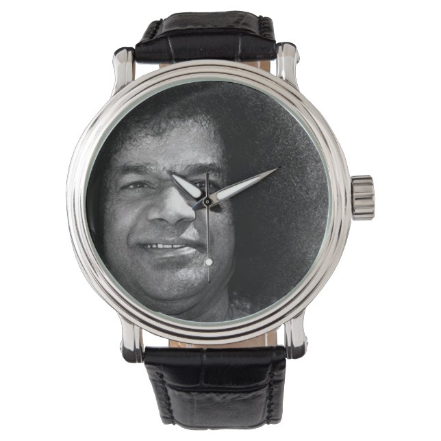 Montre Sathya Sai Baba Veille en cuir Vintage (devant)