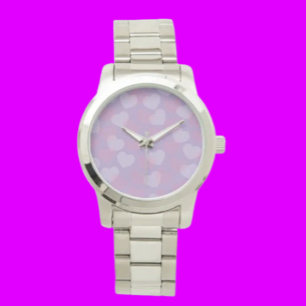 Montre Saupoudrer Coeur de lavande surdimensionné