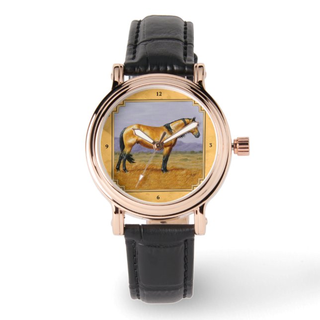 Montre Sauvage Golden Buckskin Cheval Jaune (Recto)