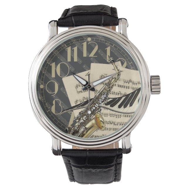 Montre Saxophone et piano music (devant)