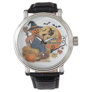 Montre Scarecrow Citrouille Halloween Vibes rustiques Art