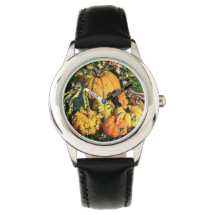 Montre Scène d'Action de grâce avec Gourdes-Corn-Citrouil