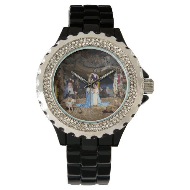 Montre Scène de la Nativité de Noël antique (devant)
