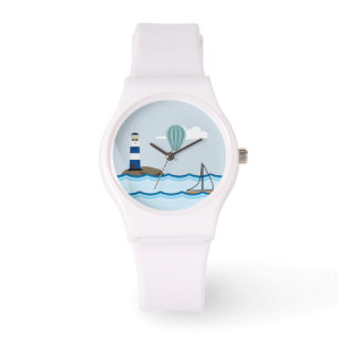 Montre Scene nautical with Lighthouse and Sailboat