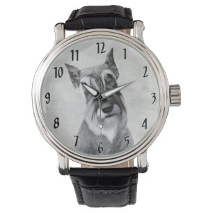 Montre Schnauzer (géant) - Joli art original pour chien