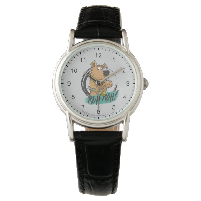 Montre Scooby-Doo "Ruh Roh !" Croquis de marqueur (devant)