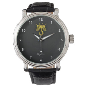 Montre Scorpio d'ambre jaune