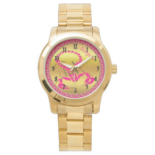 Montre scorpion rose venimeux très insecte veineux