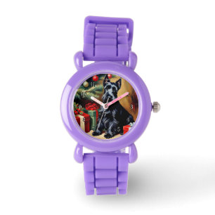 Montre Scottish Terrier à Noël