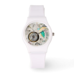 Montre Sea turtle map beige