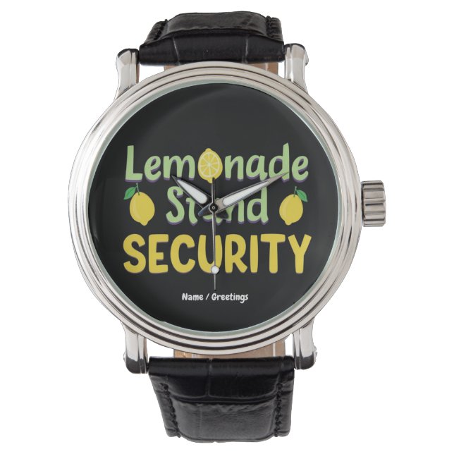 Montre Sécurité de stand de limonade Drôle d'été Citron C (devant)