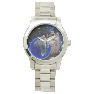 Montre Selassie Rasta Reggae Ethiopie Mens Silver Watch