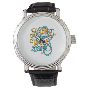 Montre Semaine de l'infirmière 2026 Stethoscope Shirt Des