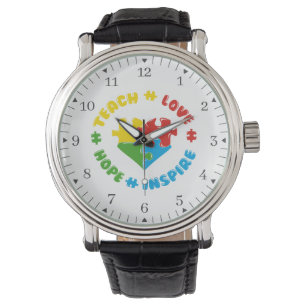 Montre Sensibilisation sur l'autisme Puzzles Aimer Hope P