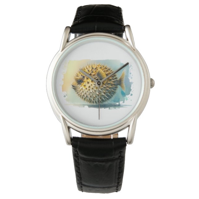 Montre Série d'aquarelles : Poisson soufflé (devant)
