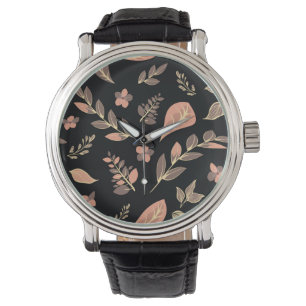 Montre Série de motifs de fleurs