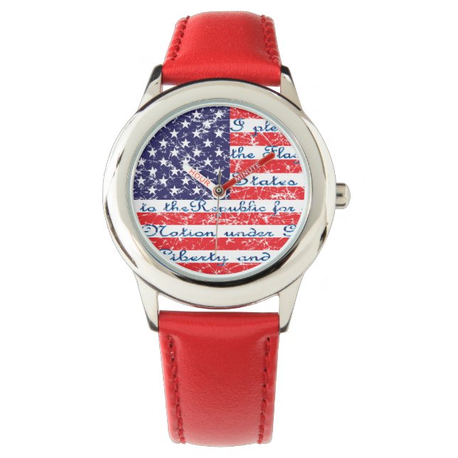 Montre Serment d'allégeance drapeau USA (devant)