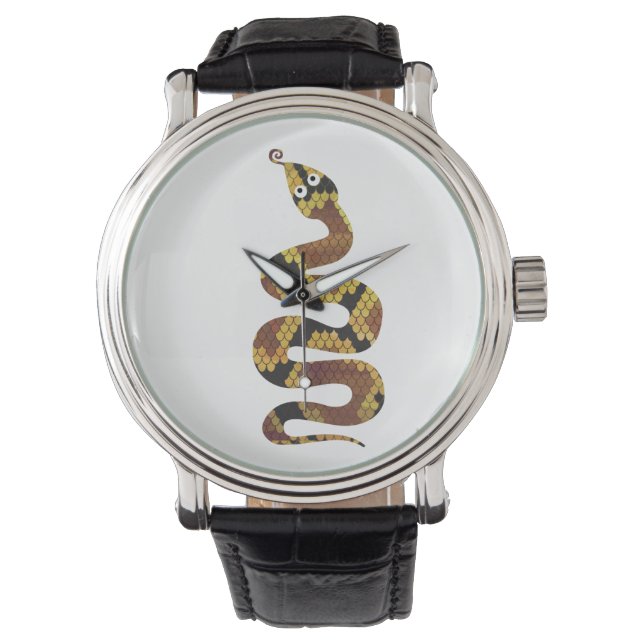 Montre Serpent Brown et Silhouette Or (devant)
