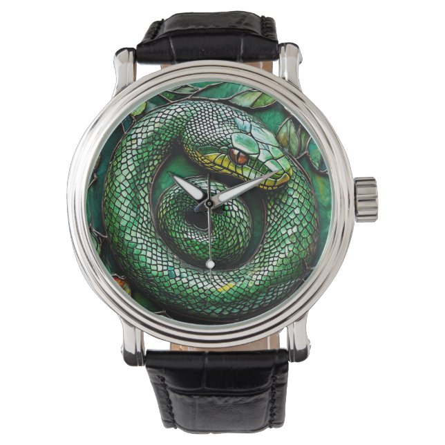Montre Serpent vert (devant)