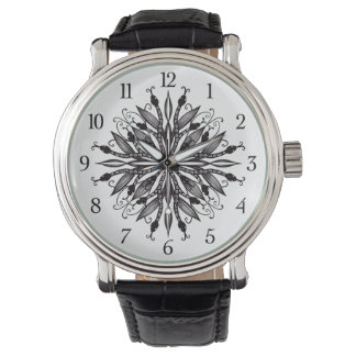 Montre Serpents Gothiques Déplaisants Noir Et Blanc