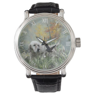 Montre Setter anglais, saison de chasse à la bécasse, Art
