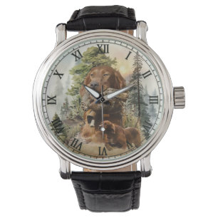 Montre Setter irlandais, Chasse à la bécasse, Art