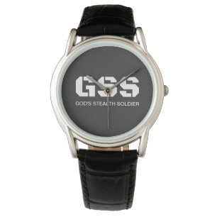 Montre SGS Soldat furtif de Dieu Christian Black Mens