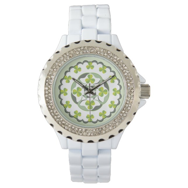 Montre Shamrock Celtic Knot Clover (devant)