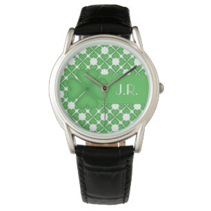 Montre Shamrock Quatre feuilles Coeurs de trèfle motif Pe